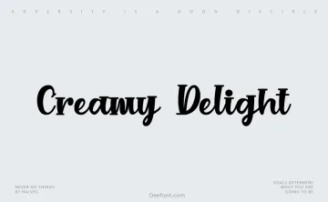 Creamy Delight Font