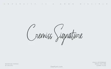 Cremiss Signature Font