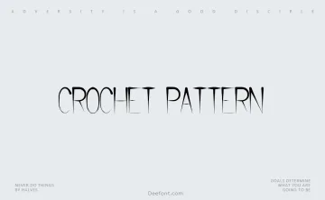 Crochet Pattern Font