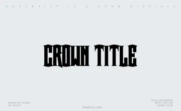 Crown Title Font
