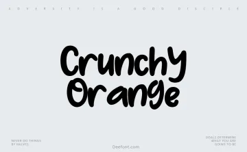 Crunchy Orange Font