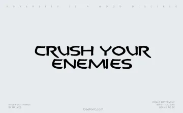 Crush Your Enemies Font