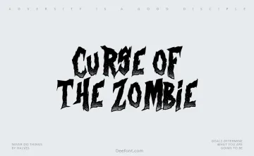Curse of the Zombie Font