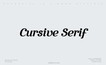 Cursive Serif Font