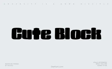 Cute Block Font