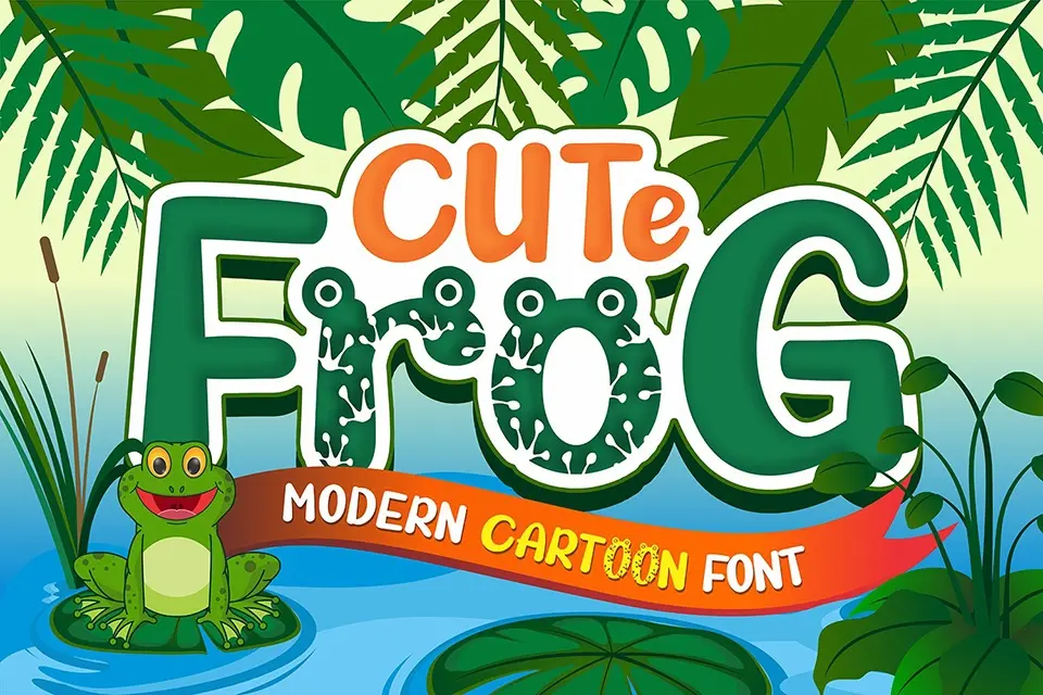 Cute Frog Font
