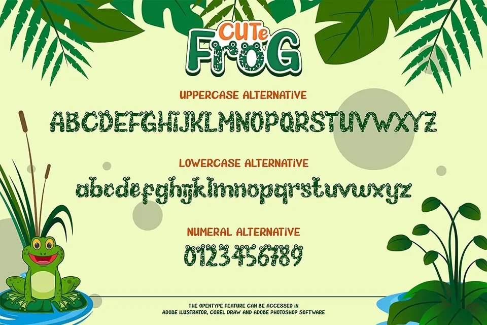 Cute Frog Font