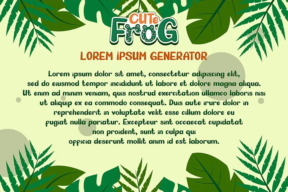 Cute Frog Font