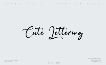 Cute Lettering Font