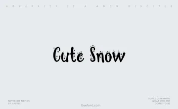 Cute Snow Font