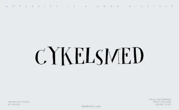 Cykelsmed Font