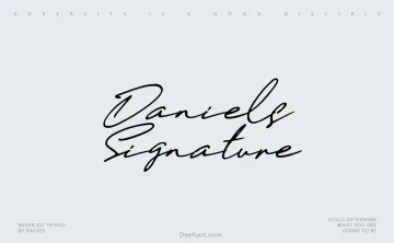 Daniels Signature Font
