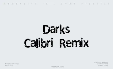 Darks Calibri Remix Font