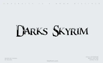 Darks Skyrim Font Font