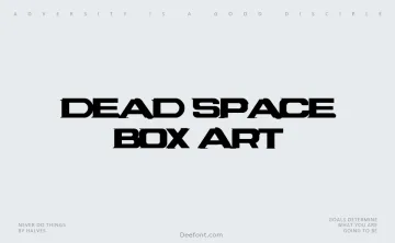 Dead Space Box Art Font