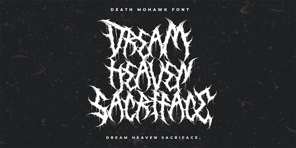 Death Mohawk Font