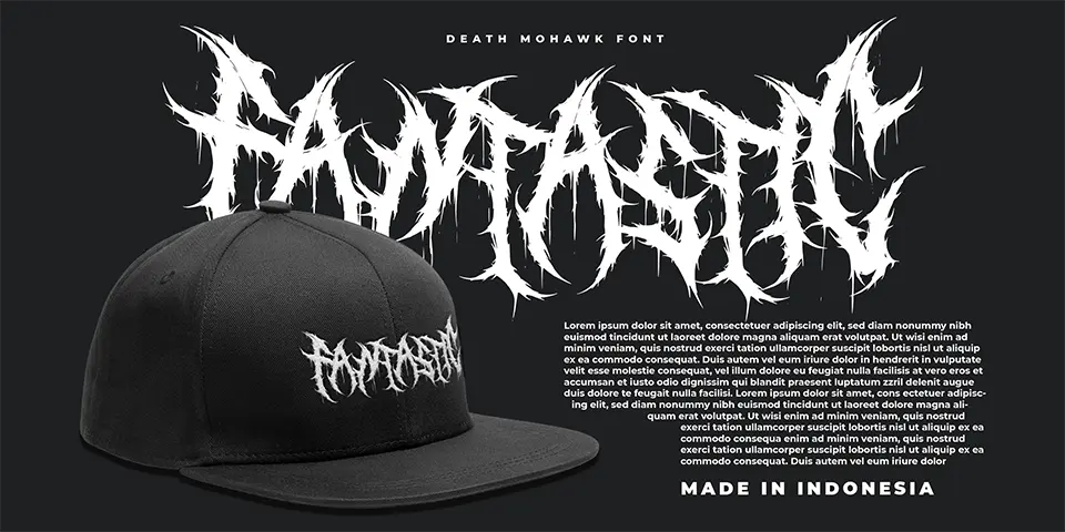 Death Mohawk Font