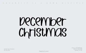 December Christmas Font