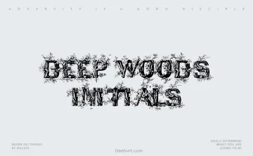 Deep Woods Initials Font
