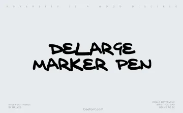 Delarge Marker Pen Font