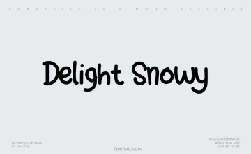 Delight Snowy Font