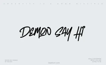 Demon Say Hi Font