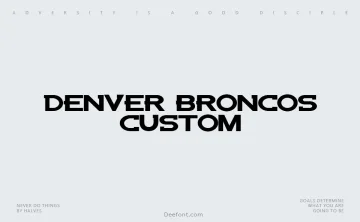 Denver Broncos Custom Font