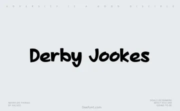 Derby Jookes Font