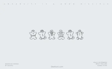 Destiny’s Gingerbread Dings Font