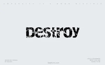 Destroy Font