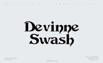 Devinne Swash Font