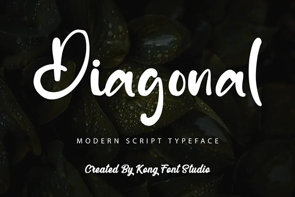 Diagonal Font