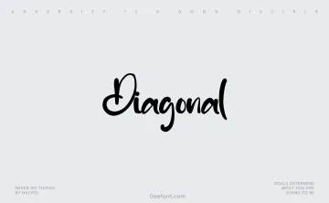 Diagonal Font