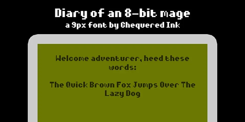 Diary of an 8-bit mage Font