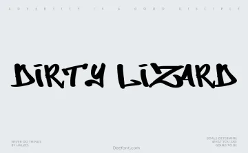 Dirty lizard Font