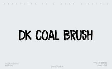 DK Coal Brush Font