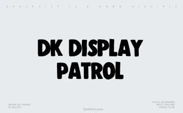 DK Display Patrol Font