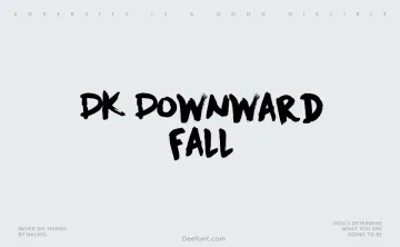 DK Downward Fall Font