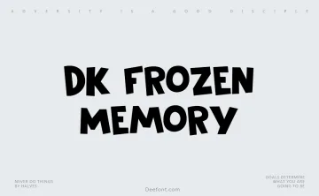 DK Frozen Memory Font