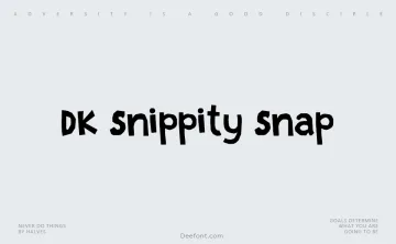 DK Snippity Snap Font