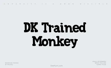 DK Trained Monkey Font