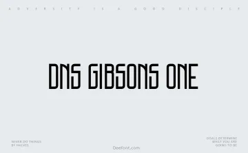 DNS Gibsons One Font