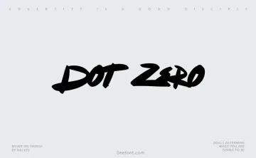 Dot Zero Font