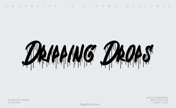 Dripping Drops Font