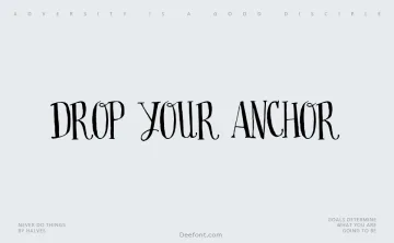 Drop your anchor Font
