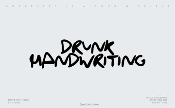 Drunk Handwriting Font