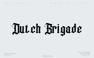 Dutch Brigade Font