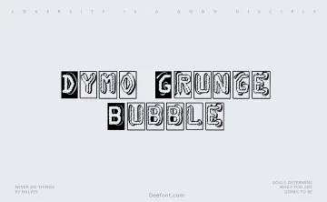 Dymo Grunge Bubble Font