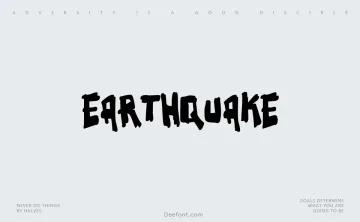 Earthquake Font