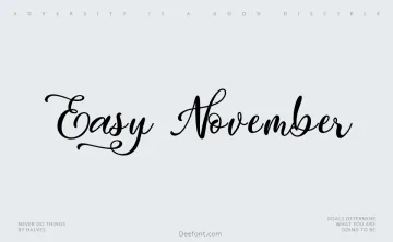 Easy November Font